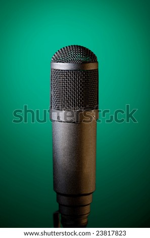 microphone on green two