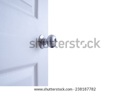 open door isolated on white background