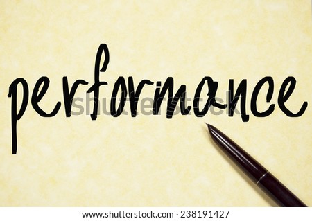 performance word write on paper 