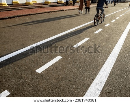  Dedicated road lane for bicycles