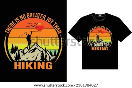 Hiking T-shirt design vector file
