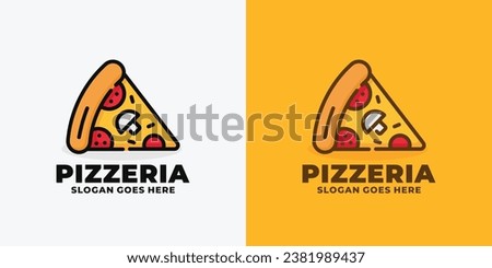 Pizza logo design vector illustration