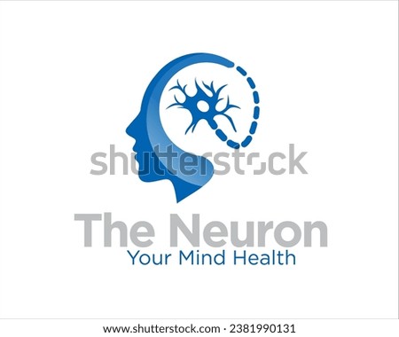 neuron head care logo for medical and health consult
