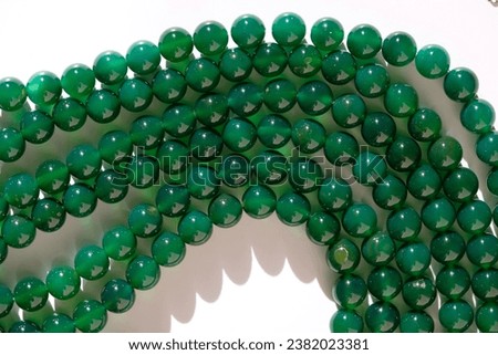 This natural agate is artificially colored green. Royalty-Free Stock Photo #2382023381