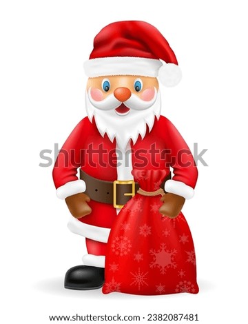 сhristmas santa claus vector illustration isolated on white background