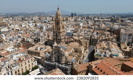 drone photo Murcia cathedral, Catedral de Murcia spain europe