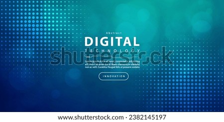 Digital technology wave speed connect blue green background, cyber nano information, abstract communication, innovation future tech data, internet network connection, Ai big data line dot illustration Royalty-Free Stock Photo #2382145197
