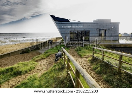 This spectacular 2018 venue is open all year round. A purpose built and accessible marine observatory, it includes local area exhibitions, an art space, café, public toilets and cafe. Royalty-Free Stock Photo #2382215203