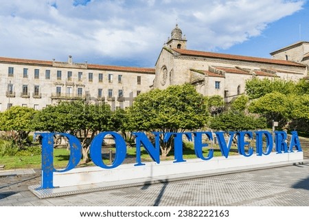 View of the church and convent of San Francisco in the city of Pontevedra, in Galicia, Spain. Royalty-Free Stock Photo #2382222163