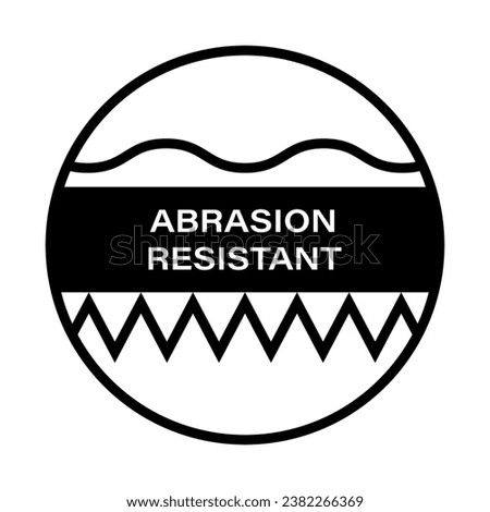 Abrasion resistant icon symbol simple design