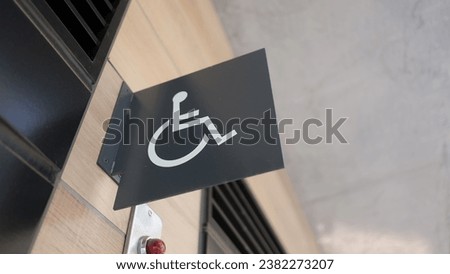 Public restroom signs for the disabled, Japan