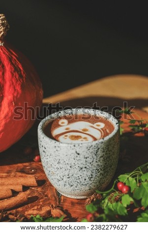 Coffee, sweet and amazing autumn cakes