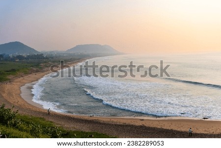 Sunrise, Tenneti Beach, Tennetti Beach, Visakhapatnam, Andhra Pradesh, India, Asia Royalty-Free Stock Photo #2382289053