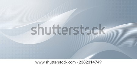 Abstract background with flowing particles and smooth lines. Digital future technology concept. vector illustration. Royalty-Free Stock Photo #2382314749