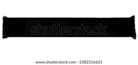Black knitted scarf. Mockup. A blank for the work of a designer.
