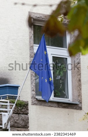 EU flag in the city