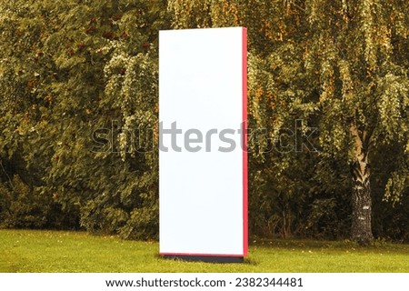 Outdoor Advertising. Banner Stand with Lightbox. Lightbox template. Outdoor standing banner mockup.