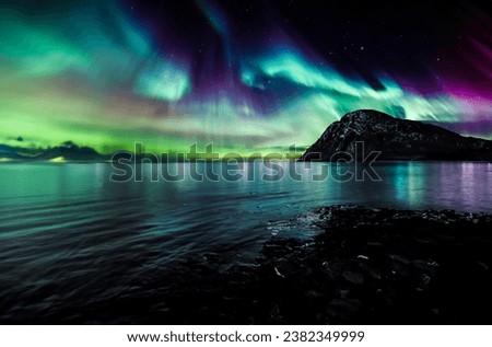 
Lenvik, Troms, Norway Aurora Borealis Royalty-Free Stock Photo #2382349999