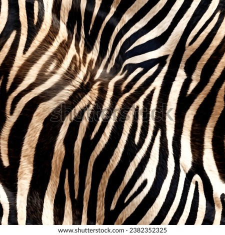 Realistic Zebra print pattern. Seamless repeating pattern.  Royalty-Free Stock Photo #2382352325