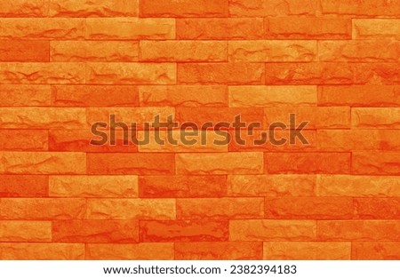Orange brick wall texture with vintage style pattern for background and design art work.