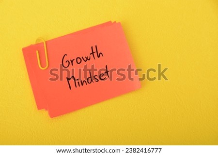 Growth mindset refers to the belief that individuals can develop their abilities, intelligence, and talents through effort, learning, and perseverance. Royalty-Free Stock Photo #2382416777