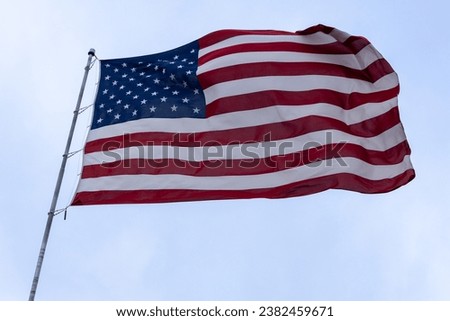  american flag against sky. USA
