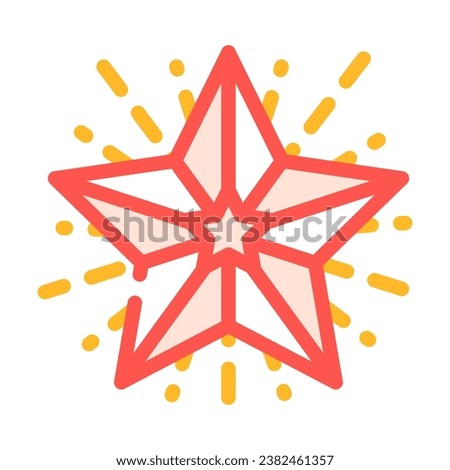 star art tattoo vintage color icon vector. star art tattoo vintage sign. isolated symbol illustration