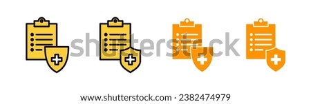 Medical insurance icon set tor for web and mobile app. health insurance sign and symbol