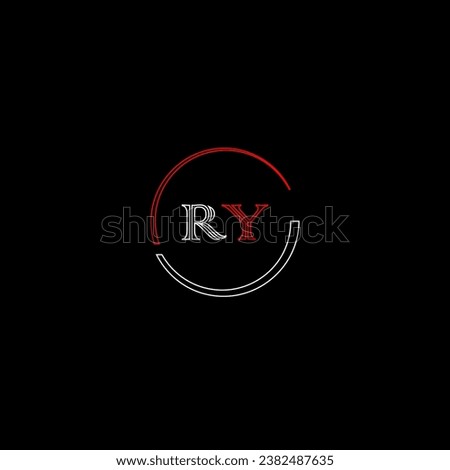 RY creative modern letters logo design template
