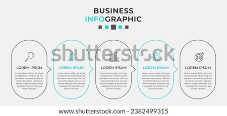 Vector Infographic design business template with icons and 5 options or steps. 