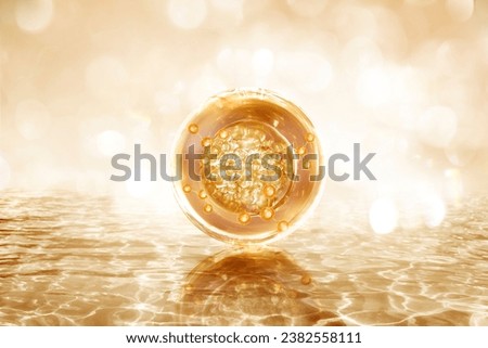molecule and oil for cosmetics background Royalty-Free Stock Photo #2382558111