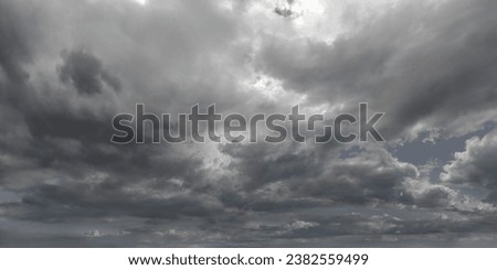 Dramatic Cloudy Overcast Sky Background Royalty-Free Stock Photo #2382559499
