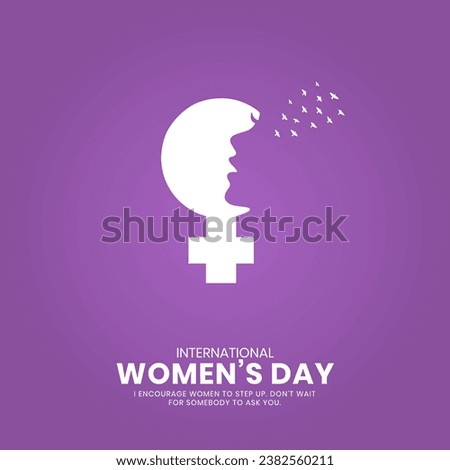 Happy Women's Day Creative Happy Women's Day ads Women's Day creative design for social media post Royalty-Free Stock Photo #2382560211