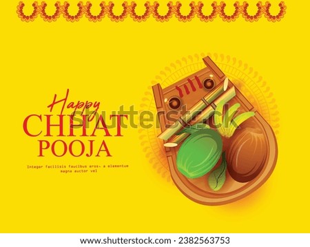 Chhat Pooja is a Hindu festival, mainly celebrated in the Indian states of Bihar and Uttar Pradesh, 
 Means dedicated to the worship of the Sun God and Chhathi Maiya. Royalty-Free Stock Photo #2382563753