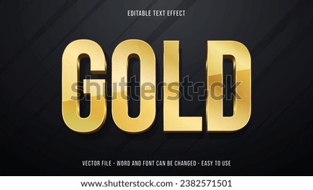 Gold editable text effect, luxury text style Royalty-Free Stock Photo #2382571501