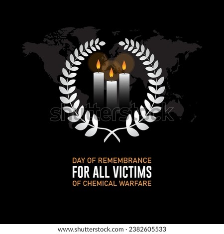 Day Of Remembrance For All Victims Of Chemical Warfare Background Vector illustration Royalty-Free Stock Photo #2382605533