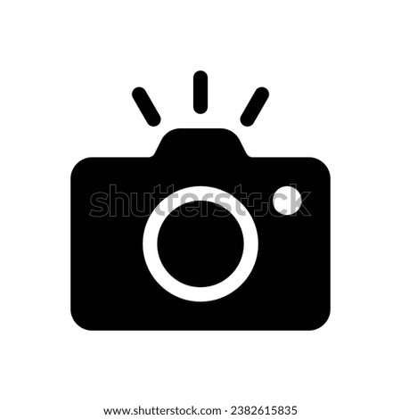 photo camera glyph icon logo for website, application, printing, document, poster design, etc, Suitable for web Design,Logo,App