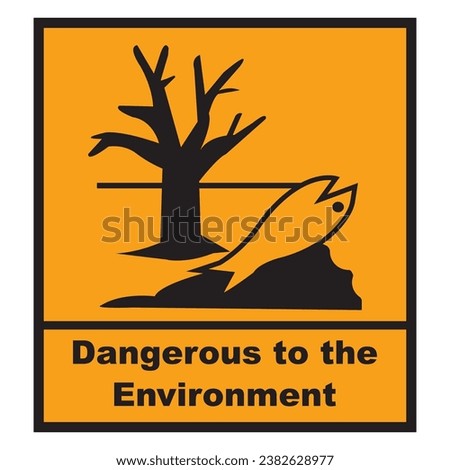 Chemical hazard icon, dangerous for the environment substance warning symbol vector illustration design Royalty-Free Stock Photo #2382628977