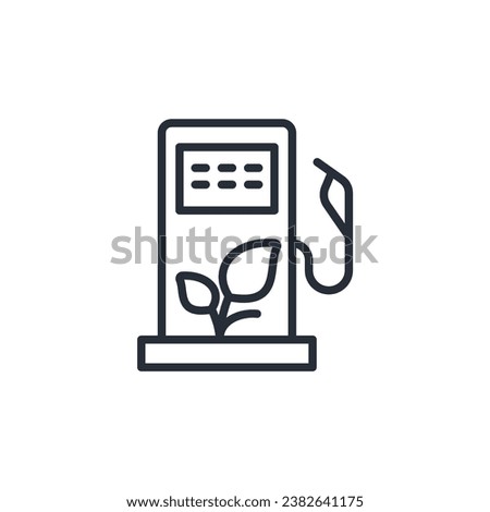 eco fuel icon. vector.Editable stroke.linear style sign for use web design,logo.Symbol illustration.