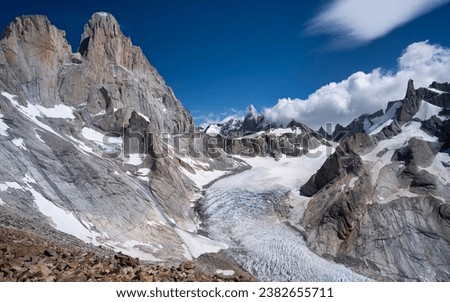 Beautiful View Of Argentina Mountains Patagonia Crag Snow Nature Royalty-Free Stock Photo #2382655711