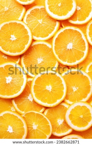Orange fruit pattern. Healthy food background Royalty-Free Stock Photo #2382662871