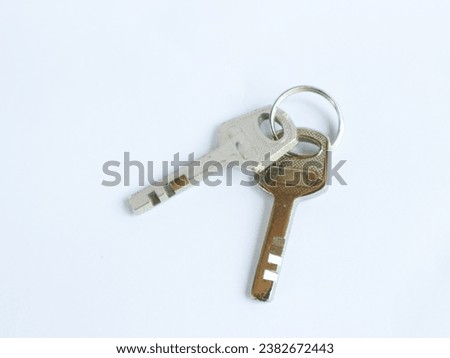isolated two keys on a white background