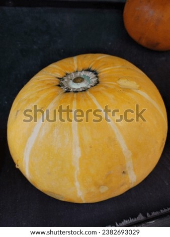 yellow or orange pumpkin fruit that is ripe and usually eaten directly or used in cooking. contains vitamin C and is very good for diet