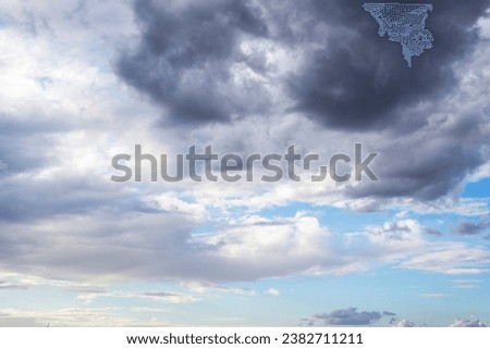 Clear blue sky  with clouds