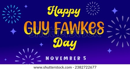 Happy GUY FAWKES day celebration background template vector Royalty-Free Stock Photo #2382722677