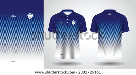 blue sublimation shirt for polo sport jersey template Royalty-Free Stock Photo #2382726161