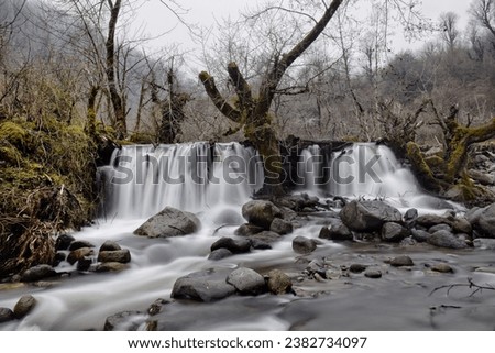 River with long exposure photography