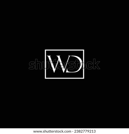 WD letter logo design on . WD creative initials letter logo concept. WD icon design. W D