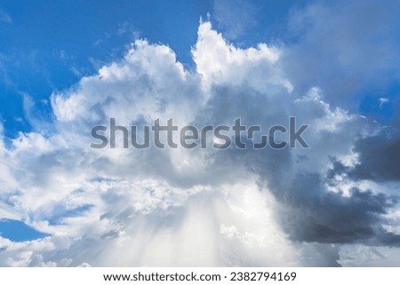 Thunderstorm cloud in the sky texture background. True high resolution photography