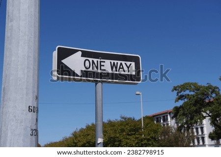 One way sign in San Antonio, Texas